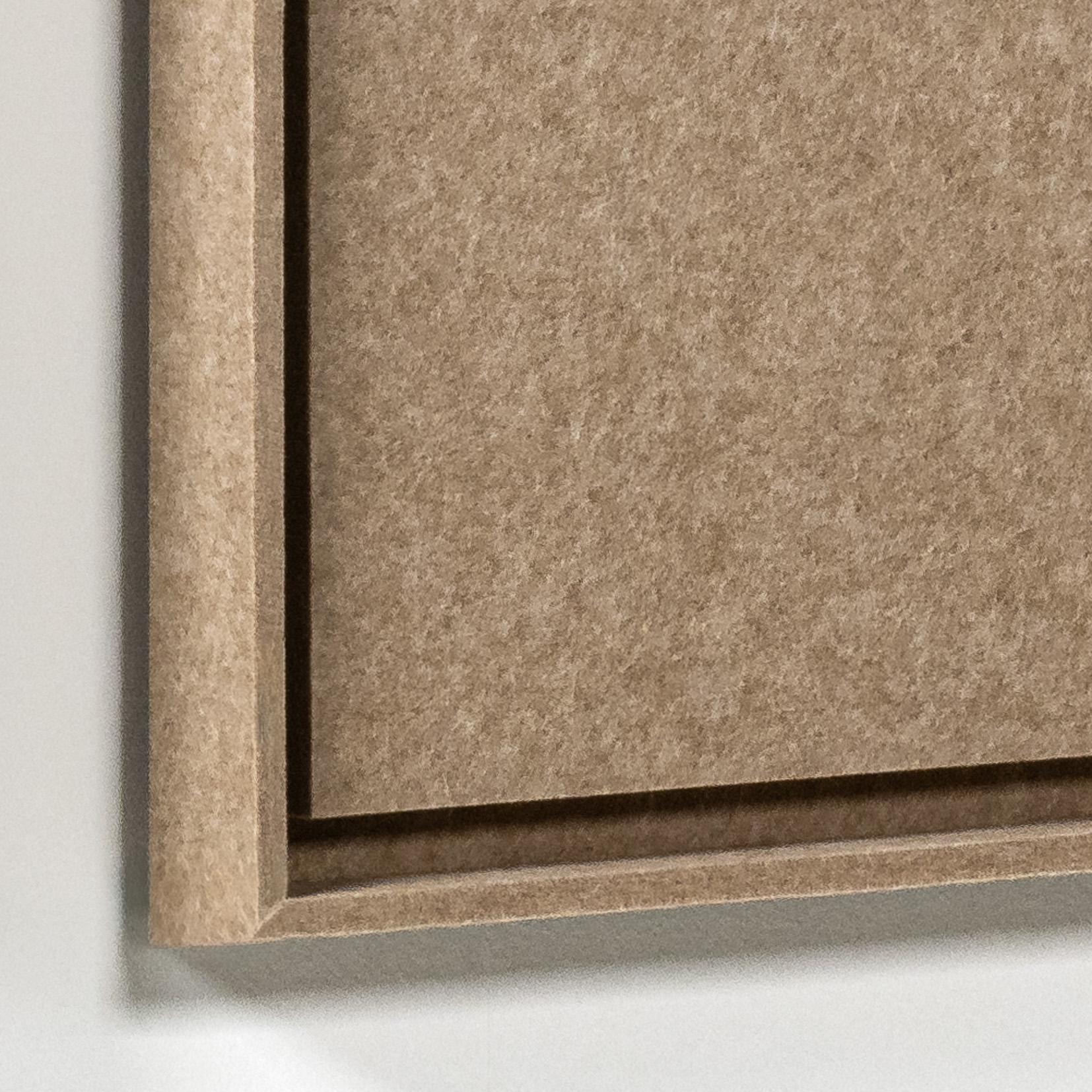 Acoustic wall art Verdure Pale Sand - sound-absorbing 3D felt wall panel, 2-piece set detail preview