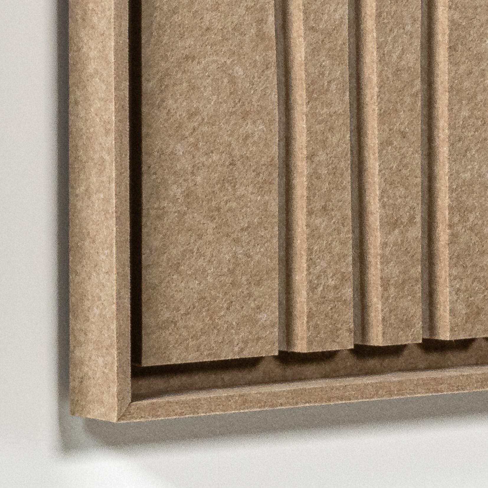 Acoustic wall art Linoa Pale Sand - sound-absorbing 3D felt wall panel, 2-piece set detail preview