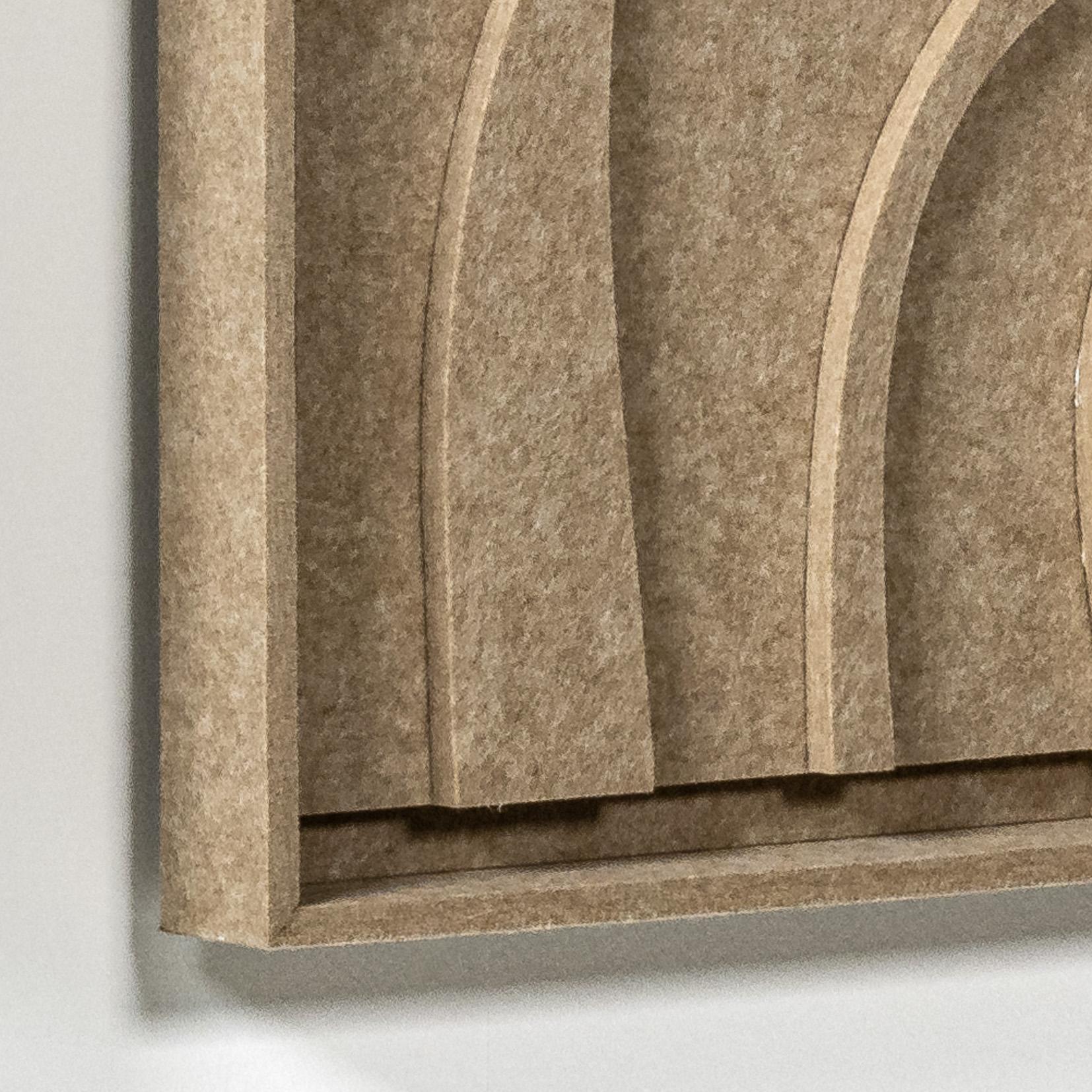 Acoustic wall art Oasis Pale Sand - sound-absorbing 3D felt wall panel, 2-piece set detail preview