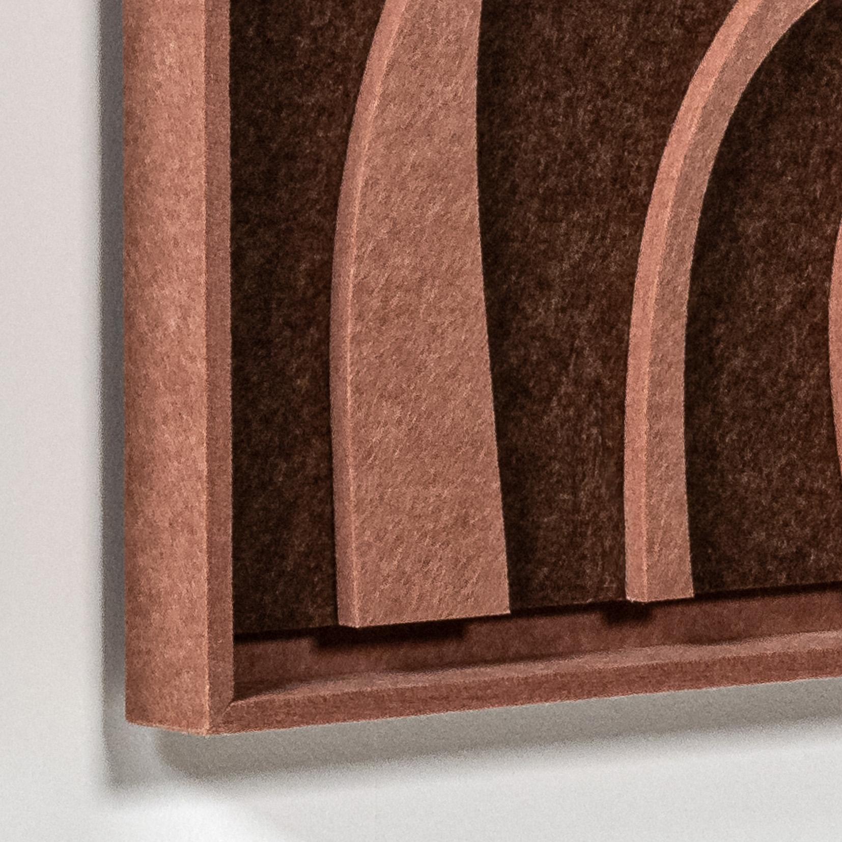 Acoustic wall art Oasis Terra Bloom - sound-absorbing 3D felt wall panel, 2-piece set detail preview