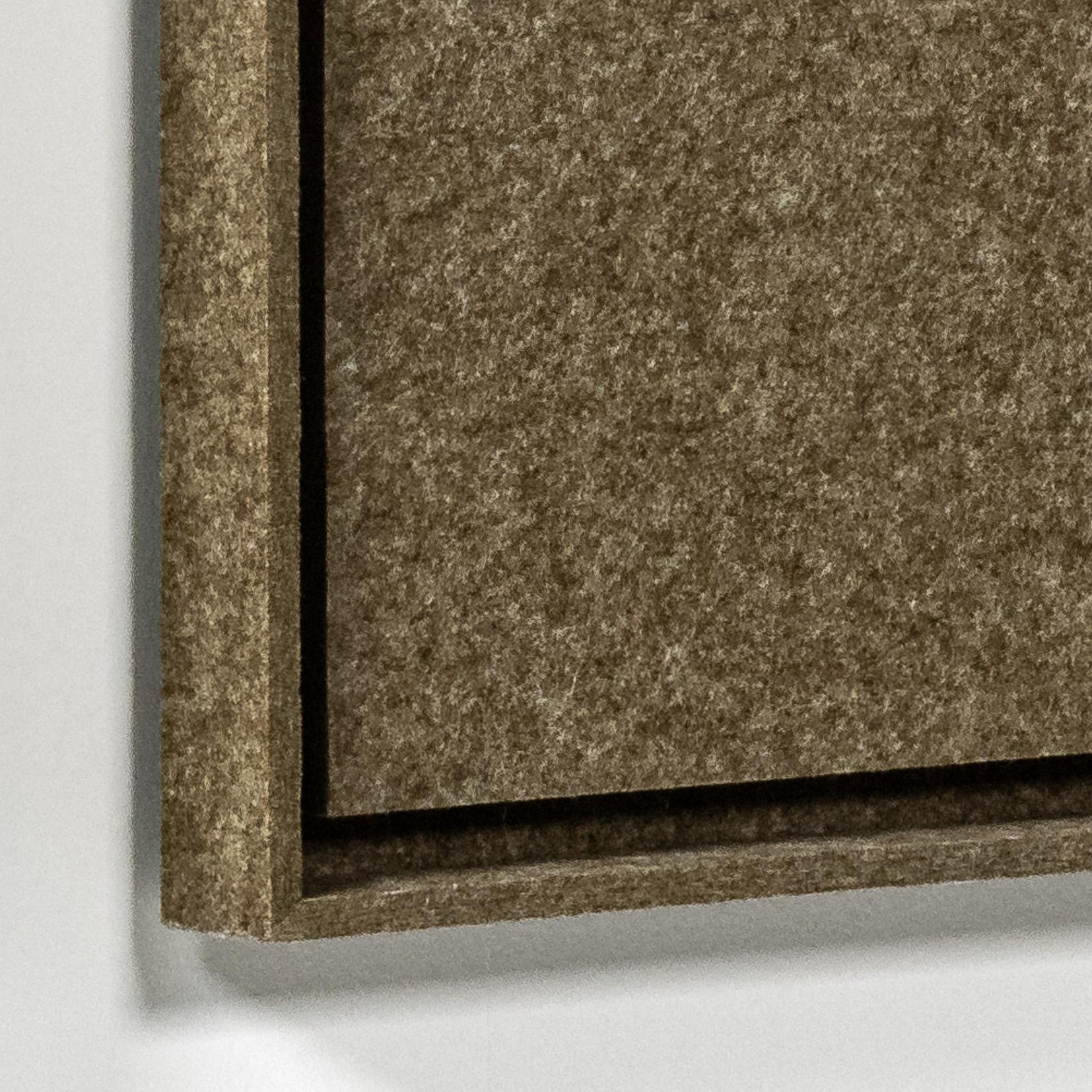 Acoustic wall art Botany Olive Mist - sound-absorbing 3D felt wall panel, 2-piece set detail preview