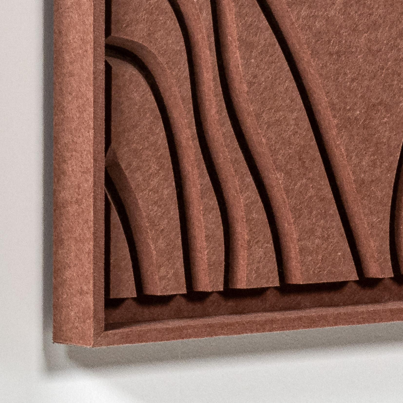 Acoustic wall art Naturale Terra Bloom - sound-absorbing 3D felt wall panel, 2-piece set detail preview