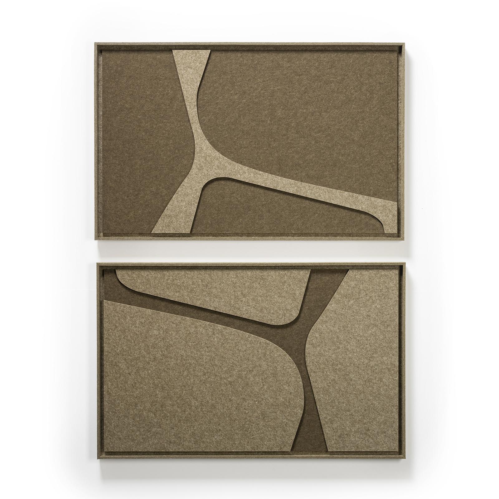 Serene Olive Mist, Panels above one another