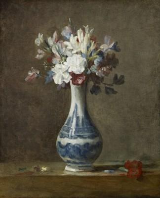 A vase of flowers by jean-baptiste-siméon chardin - artwork in frame preview