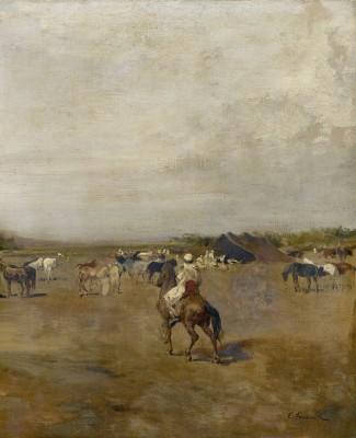 Arabian encampment by eugène fromentin - artwork in frame preview