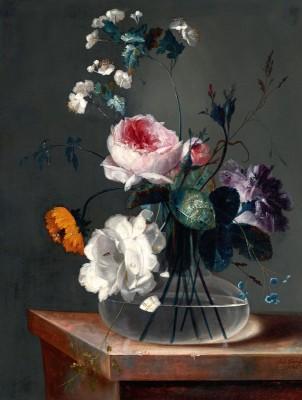 Outdoor scene inspired by bloemstilleven 1786 - artwork in frame preview