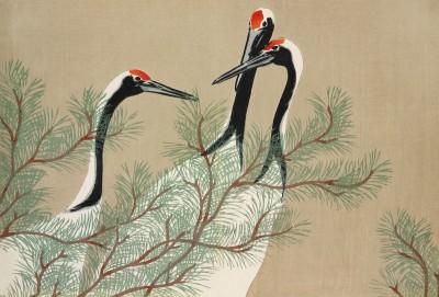 Cranes From Momoyogusa Flowers Of A Hundred Generations