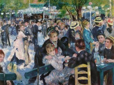 Dance at le moulin de la galette outdoor scene