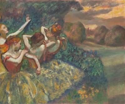 Four dancers in an outdoor scene