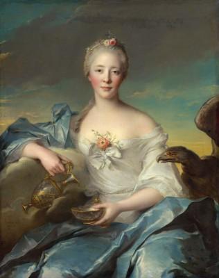 Madame le fevre de caumartin as hebe in an outdoor scene - artwork in frame preview