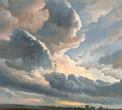 Study of Clouds with a Sunset near Rome - artwork in frame preview