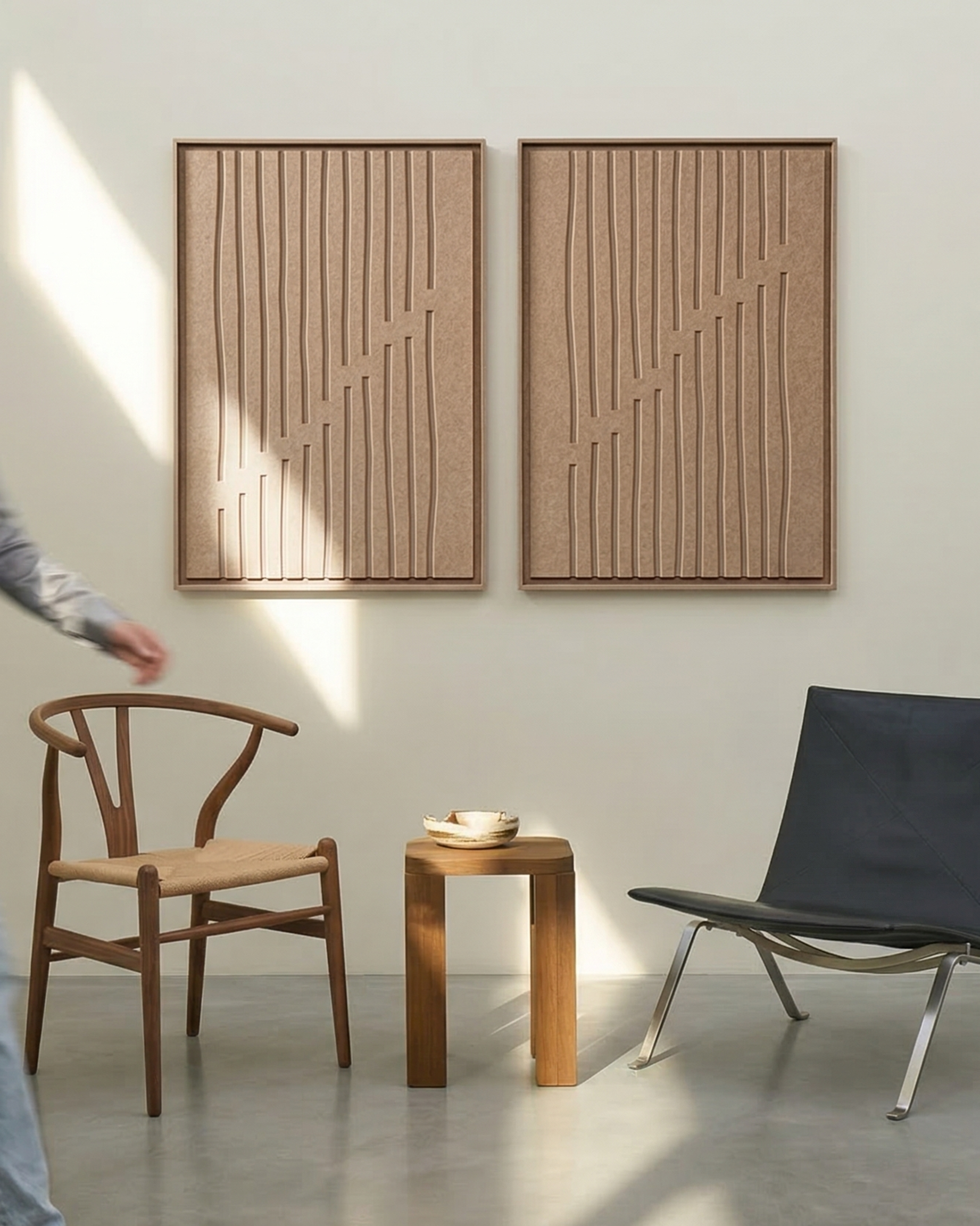 Linoa Pale Sand 3D felt art panel