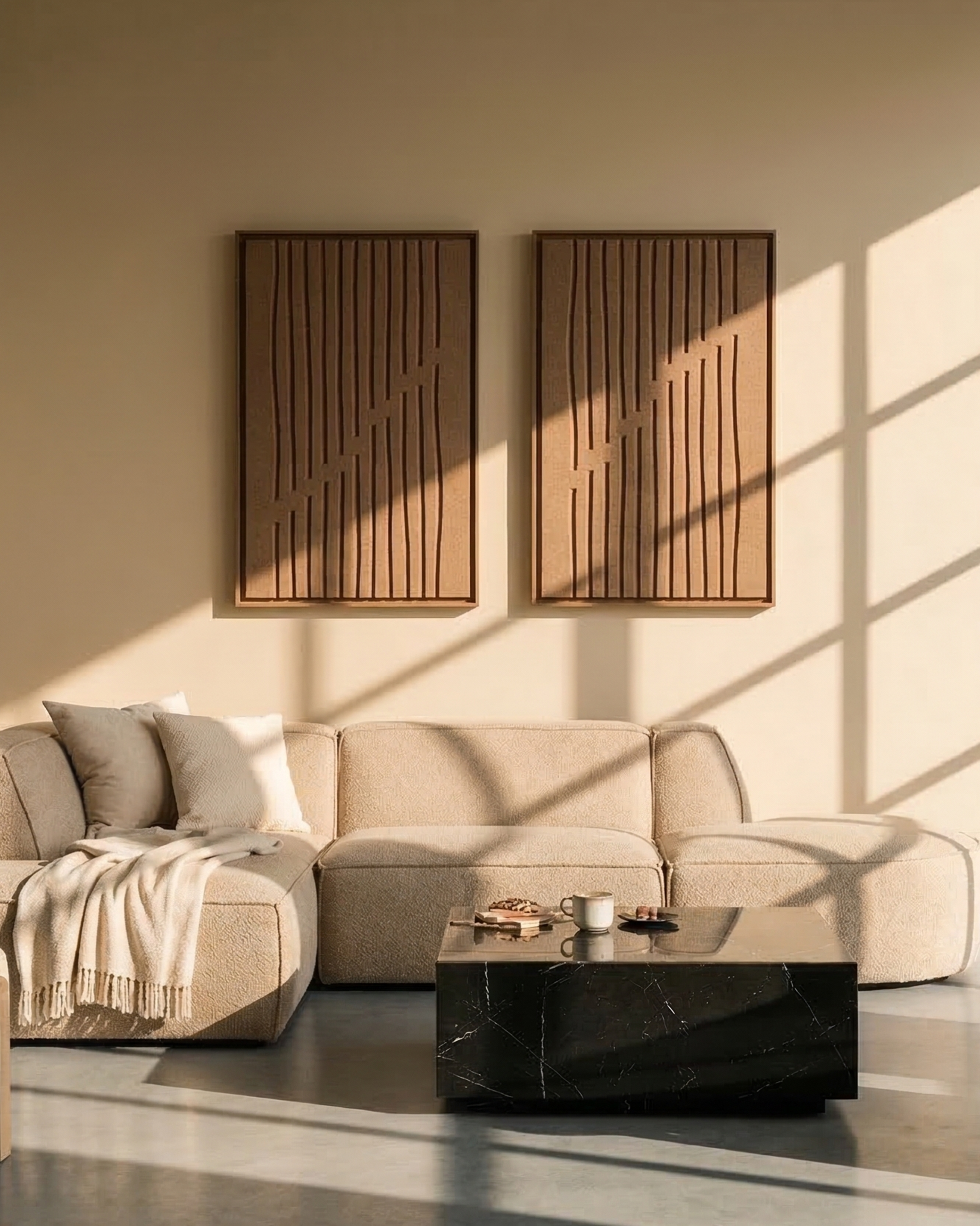 Linoa Soft Dune 3D felt art panel