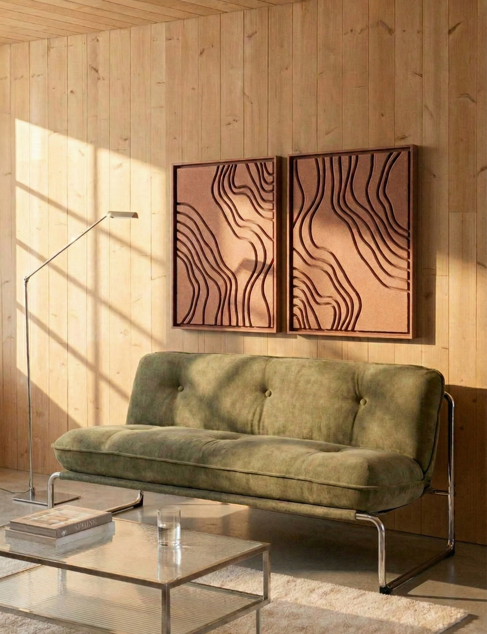 Naturale Terra Bloom 3D felt art panel