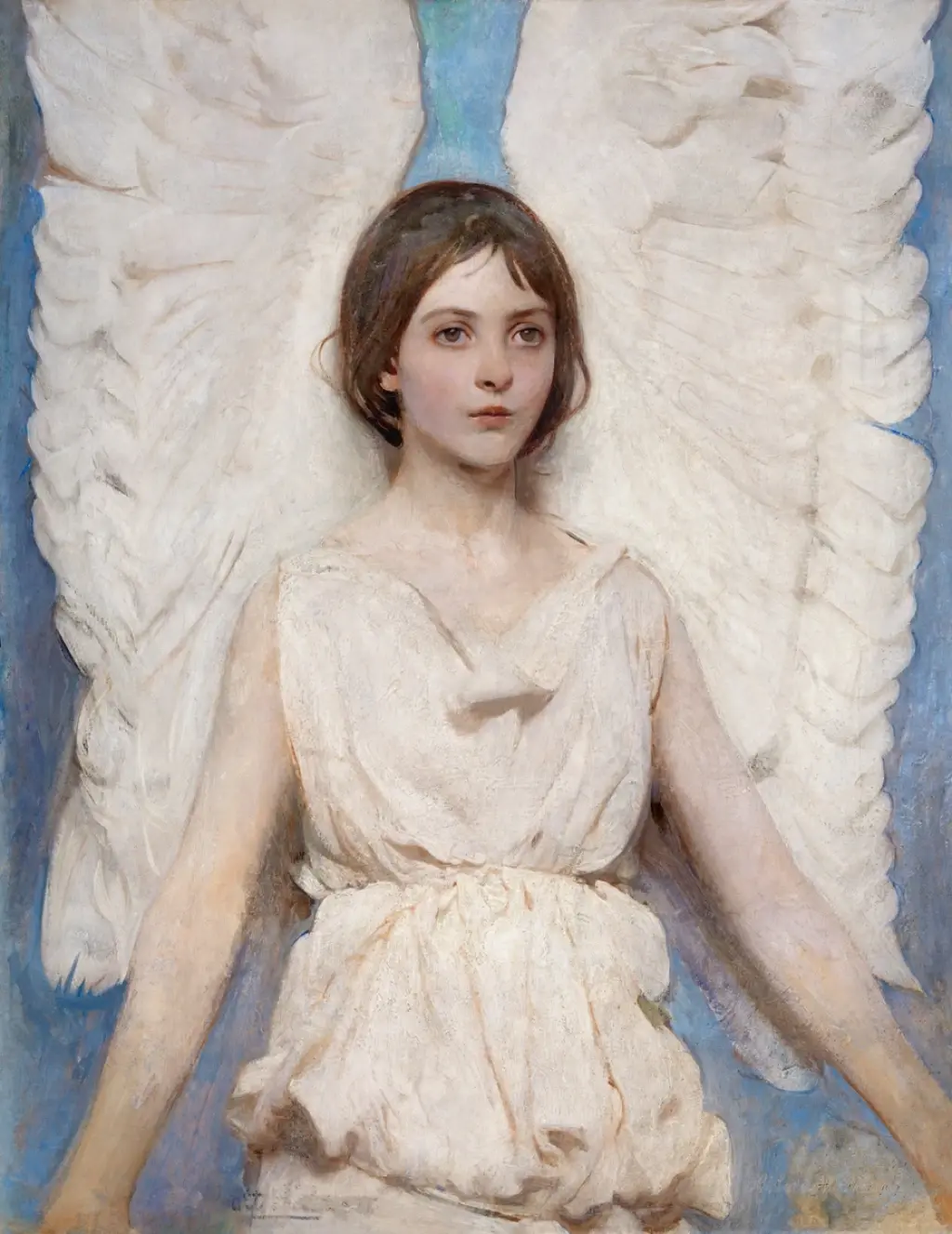 Angel in a bright outdoor scene