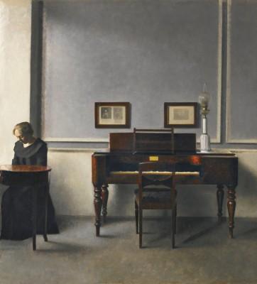 Vilhelm hammershøi piano outdoor scene