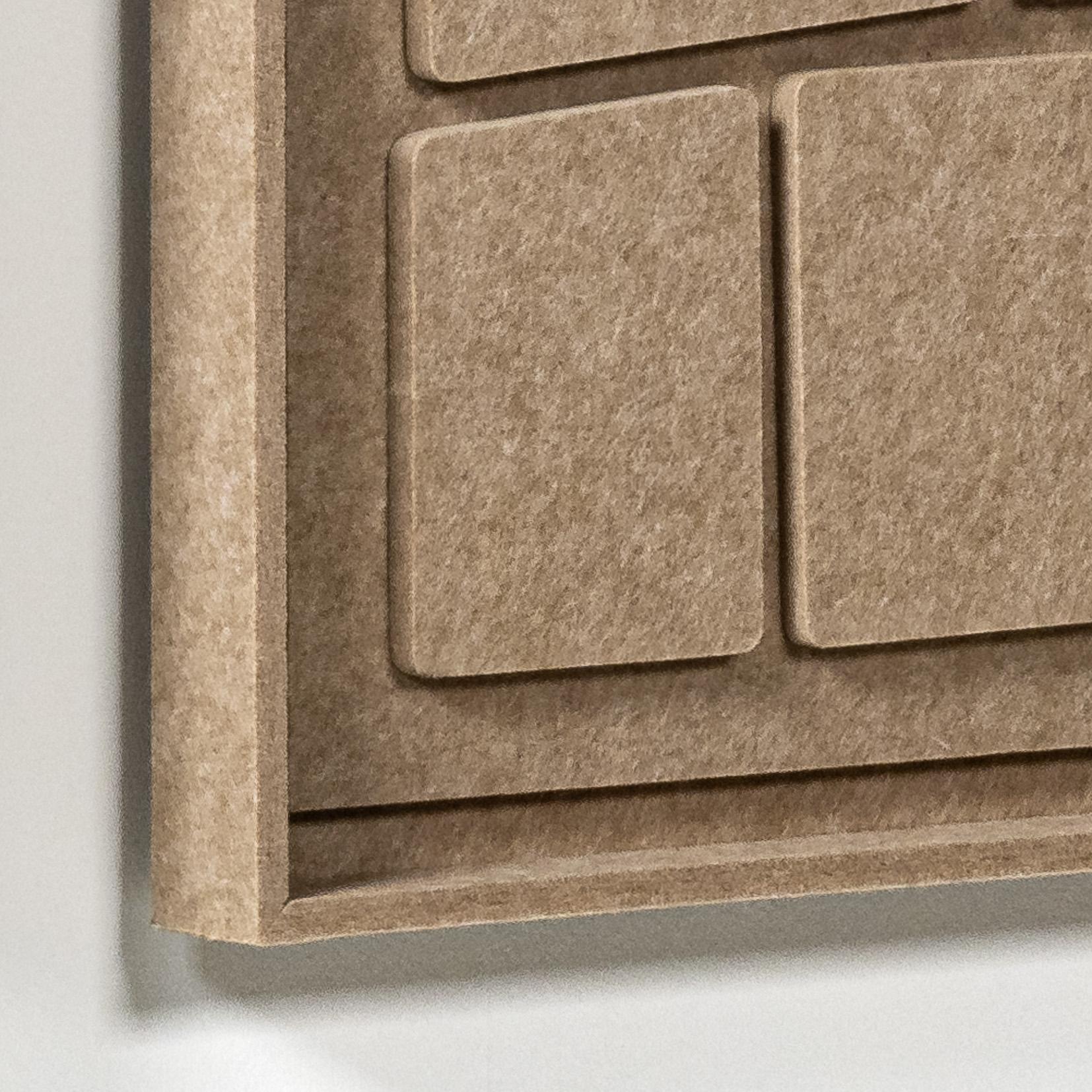 Acoustic wall art Modura Pale Sand - sound-absorbing 3D felt wall panel, 2-piece set detail preview