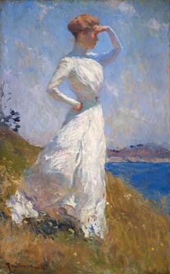 Sunlit afternoon with frank weston benson - artwork in frame preview