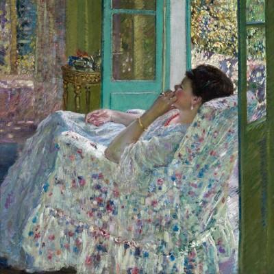 Outdoor scene by frieseke frederick carl - artwork in frame preview