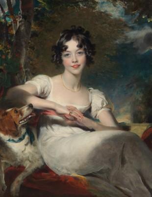 Lady maria conyngham in an outdoor setting - artwork in frame preview