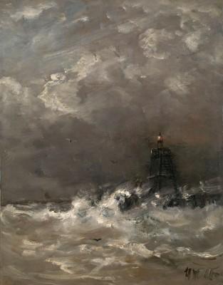 Lighthouse In The Surf
