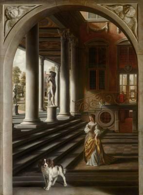 Perspective view with a woman reading a letter
