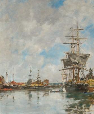 The deauville basin by eugène boudin