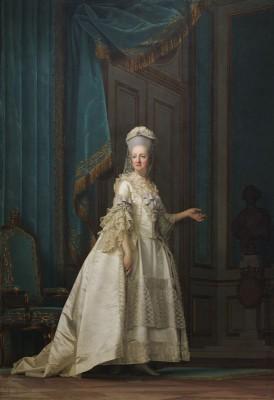The queen dowager juliane marie outdoors - artwork in frame preview