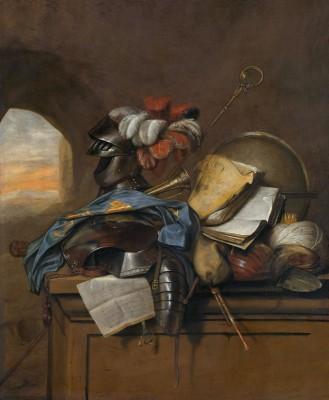 Vanitas stilleven outdoor scene - artwork in frame preview