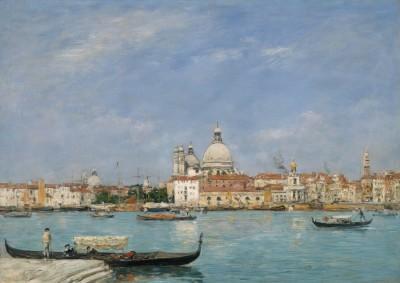 Venice santa maria della salute from san giorgio by eugène boudin