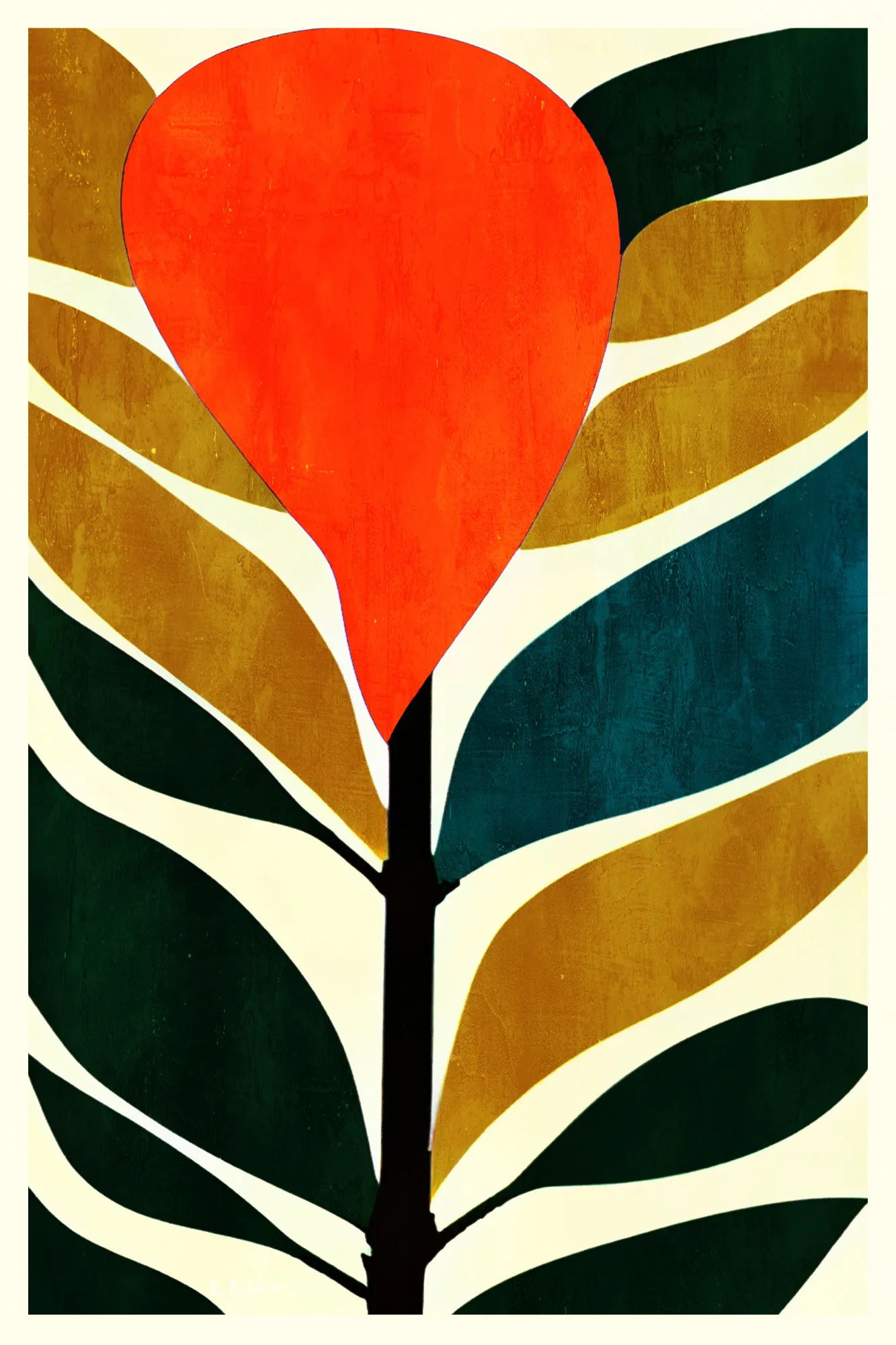 Abstract flower no.3 by bo anderson