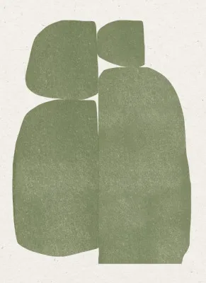 Silent harmony in green shapes