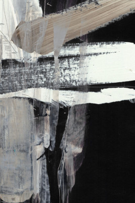 Falling: abstract brush strokes in an outdoor scene
