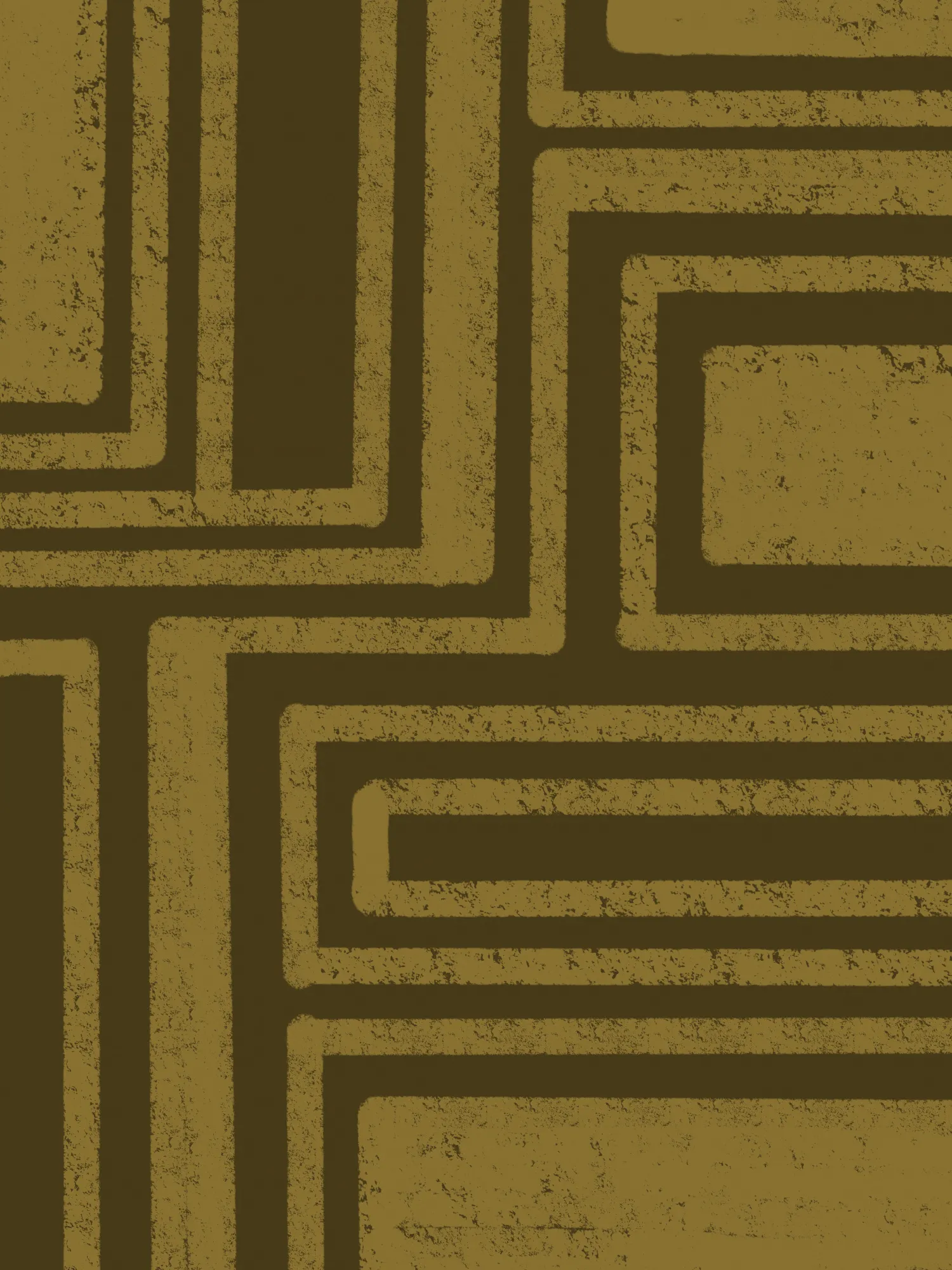 Earthy olive maze lines by Yuli Saputra