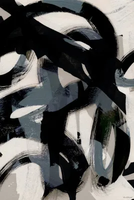 Abstract brush strokes in monochrome mood