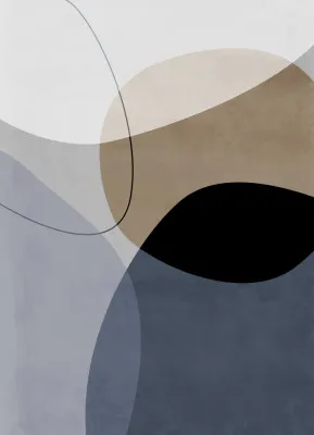 Quiet morning shapes in soft blue