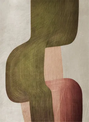 Metal brushs nº1 in green and pink tones