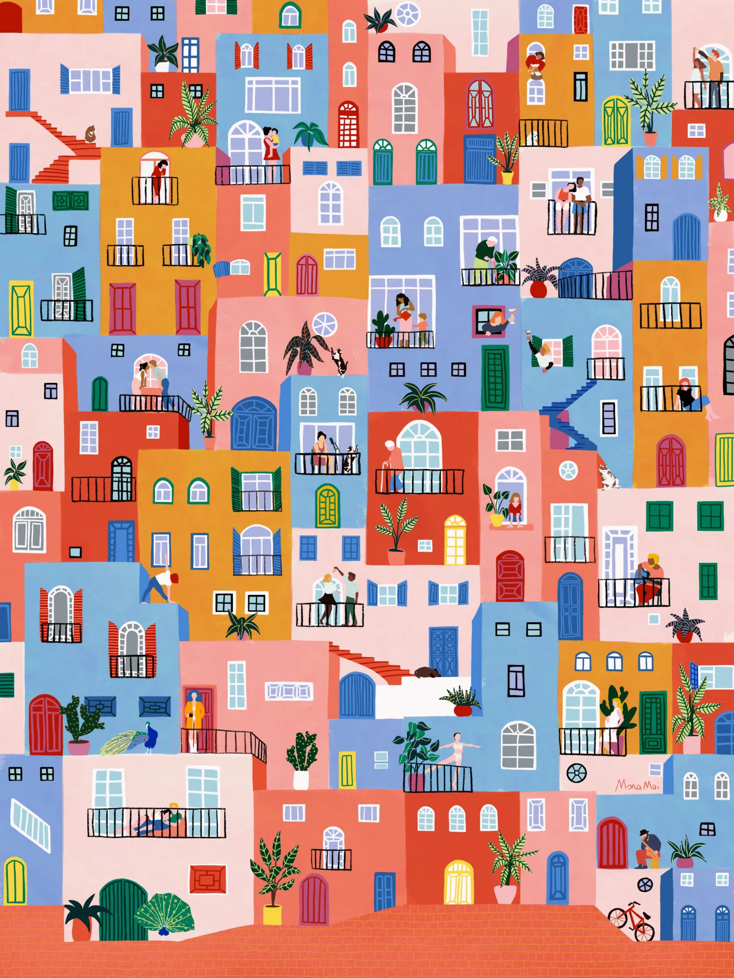 Home together by ceyda alasar in vibrant geometry