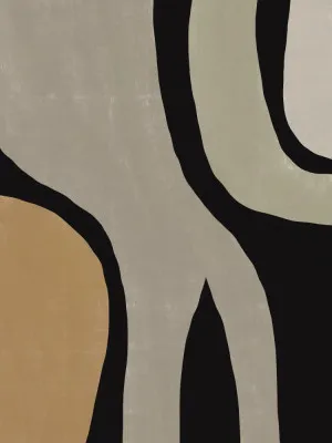 Minimalist grey abstract flow in muted earth tones