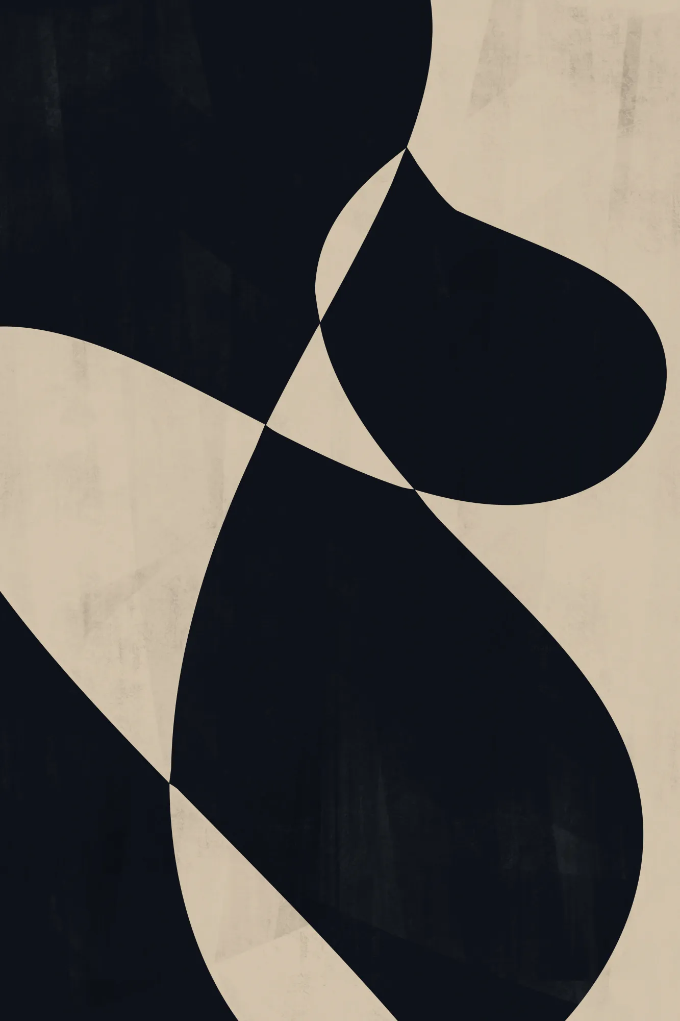 Vertical illustration of undulating outdoor scene