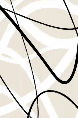 Fluid line dance in monochrome