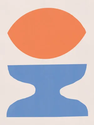 Organic shapes in orange and blue by little dean