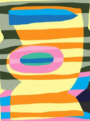 Colorful geometric shapes and layered patterns by little dean