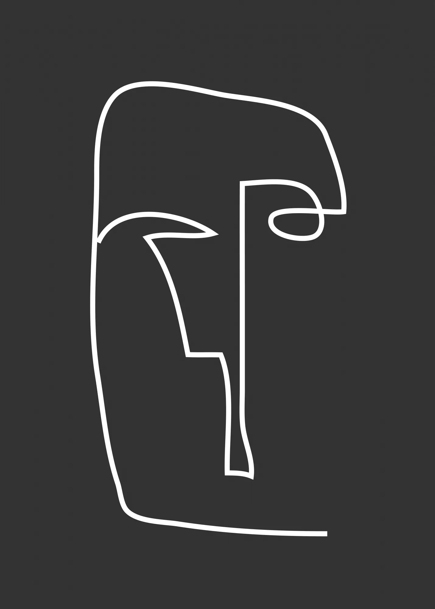 Abstract line art face by thingdesign