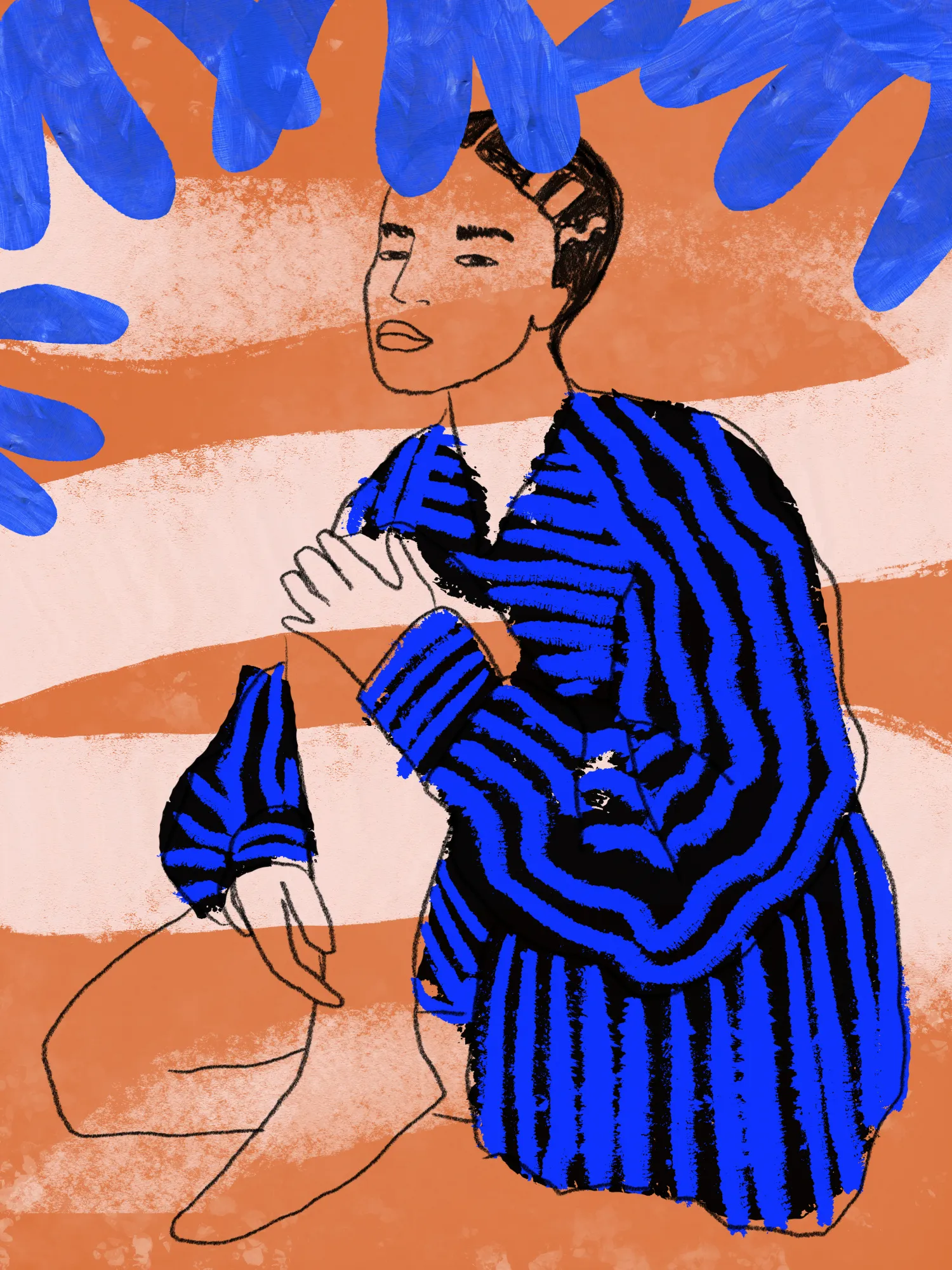 Blue striped dreams by treechild