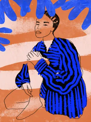 Blue striped dreams by treechild