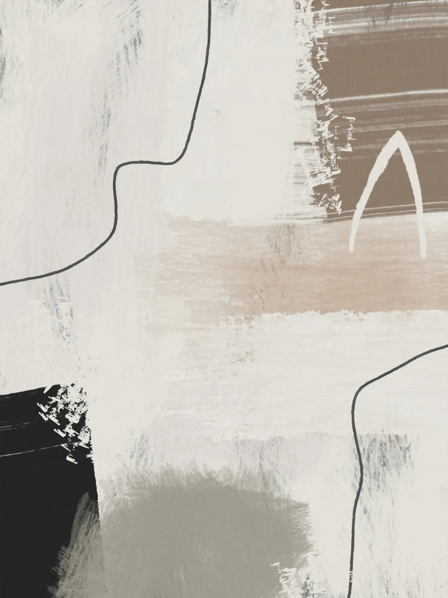 Earthly shapes in muted tones