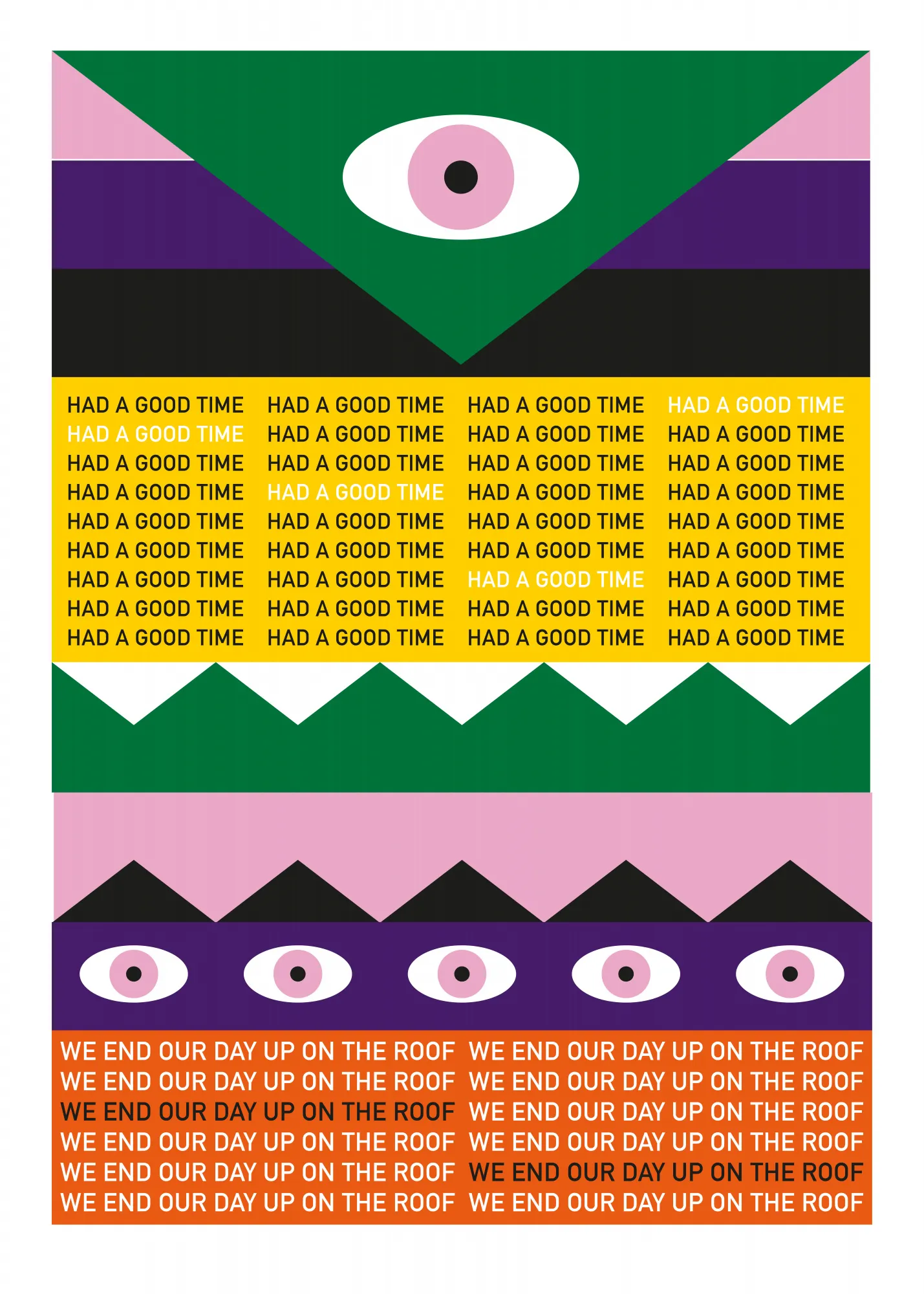 Good time vertical abstract illustration in pink