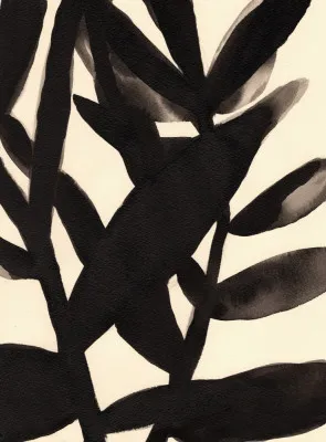 Branches in black and beige ii by janel bragg
