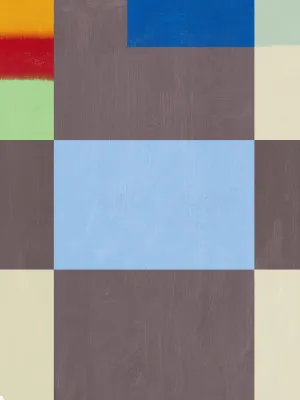 Geometric shapes with a muted color palette of grey